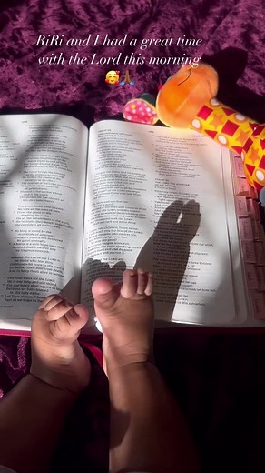 Proverbs 22:6 (KJV) says “Train up a child in the way he should go: And when he is old, he will not depart from it.“ ‭‭ Parenthood should NOT hinder you from building your relationship with Christ! Since becoming a mom, my alone time with God looks COMPLETELY different from when I didn’t have a child!! But different doesn’t have to be a bad thing! My daughter and I pray together, sing, read the Bible, and just enjoy time with God🥰. She may not fully understand what’s going on right now BUT I kn