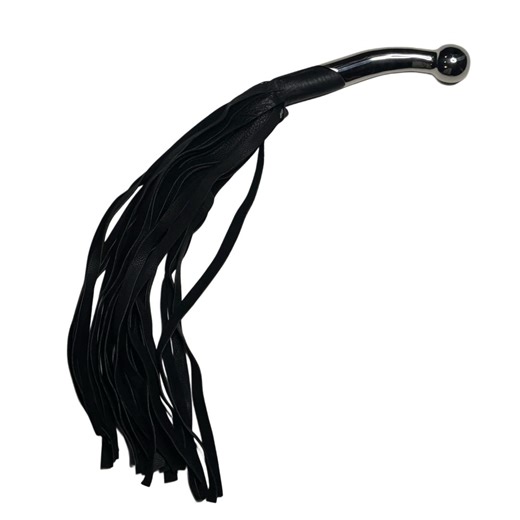 Leather Flogger – 25" With Curved Steel Handle - Etsy