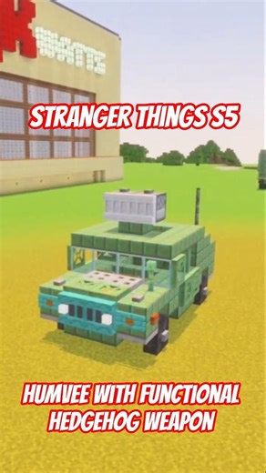 Stranger Things S5 Humvee + Functional Hedgehog Weapon in Minecraft! 🚙💥