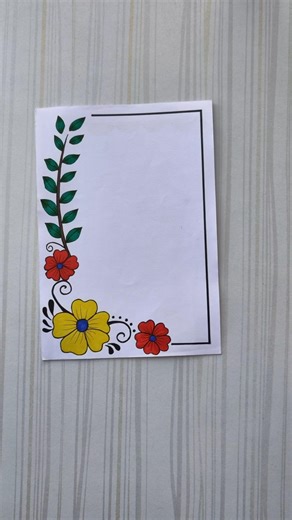 Corner Floral Border Design/6 easy border design/Border design/Project/Priyanka Gunwal #shorts
