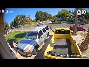 Video | Catalytic converter thieves confronted with paintball guns in Turlock bail on crime