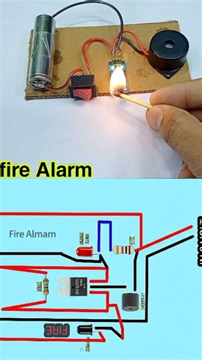 How to Make IR Flame Sensor Alarm Circuit with Buzzer 🔥 #DIYCircuitBuild #FireDetectionSystem