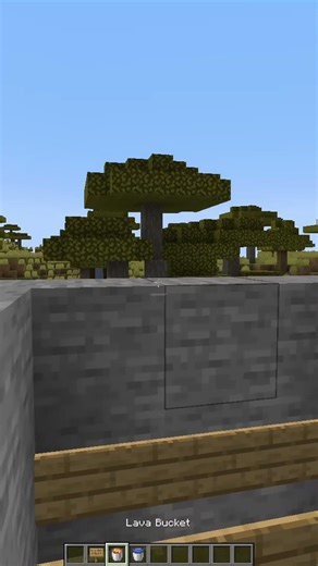 Minecraft tips and tricks | lava entrance. #shorts