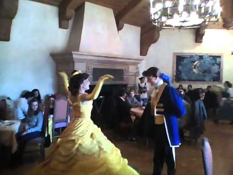 Belle and Prince Adam at The auberge of Cendrillon++++Disneyland Paris