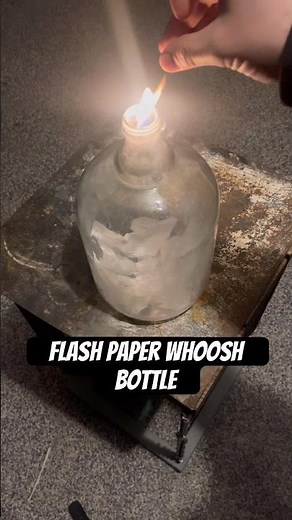 Flash Paper in Bottle : Massive Fire Whoosh + Toxic Brown Cloud!