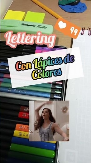Te enseño hacer Lettering con lápices de colores 😎 #ideascreativas #aprendeenyoutube #studygram