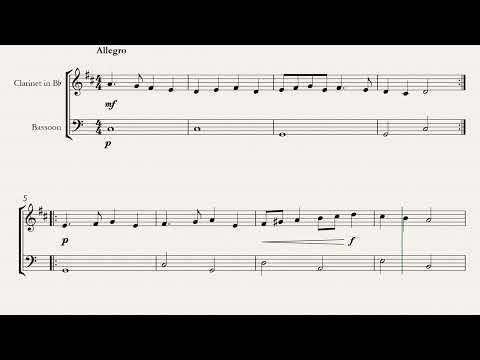 deck the halls easy Clarinet and Bassoon sheet music