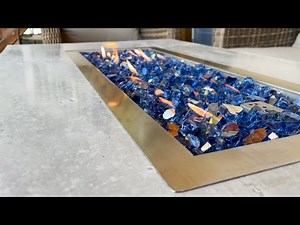 DIY Fire Pit Table - DIY using Uniflasy 24" by 8" Drop-in Insert Fire Pit Pan Burner Kit