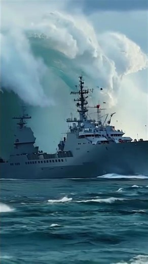 #67 Bigest Wave no problem with the US Navy ship.