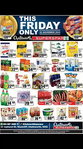 Chatsworth Superspar Friday Deals!! ❤️💥