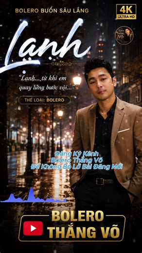 LẠNH | Bolero Trữ Tình Buồn Hay Nhất 2026 | Giọng Nam Ngọt Ngào Chạm Đến Trái Tim | Thắng Võ Bolero
