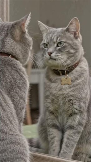 Cat Seeing Itself in Mirror for the First Time 😹 | Funny Cat Reaction