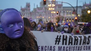 Women’s groups in Spain take to the streets to protest against gender violence