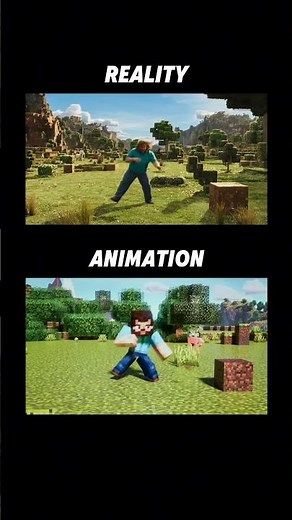 Minecraft Movie Real Vs Animation