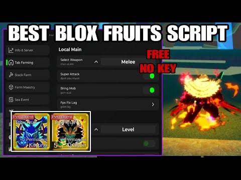[BEST] Blox Fruits Script GUI | AUTO FARM AUTO BOSS AUTO RAID DUPE *NO KEY*
