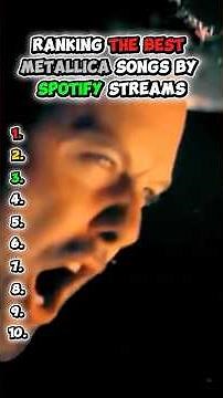 Ranking the Best Metallica Songs by Spotify Streams 🤘 #metal #metalfans #metallica #shorts