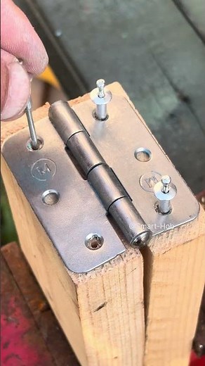 The Fastest Wood Hinge Installation Trick | DIY Woodworking Hack #shorts