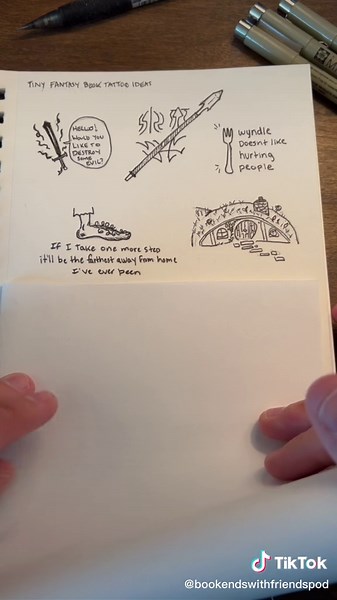 Exploring LOTR Bookends in Sketchbooks