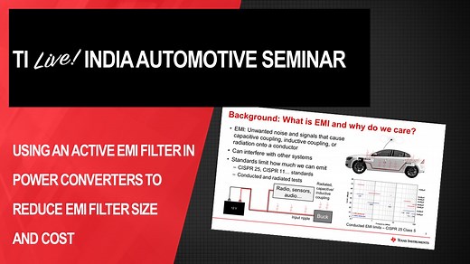 Using an active EMI filter in power converters to reduce EMI filter size and cost | Video | TI.com