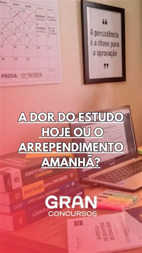 A dor do estudo HOJE ou o arrependimento AMANHÃ? #concursos2026 #concursospúblicos