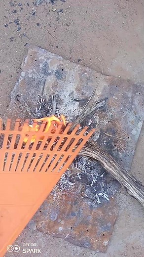 1. Mark the cut : Grab a marker, mark where you want to trim/ bend the worn out teeth. 2. Fire up !🔥 Start a small, controlled fire. 3. Heat them up : Hold the rake teeth over the flames ( careful not to melt the plastic handle). 4. Bend with pliers: Grab a plier, bend the heated teeth over gently -- curve them back into shape. 5. Cool & Test : Let it cool. ✅ Rake's ready to dig into dirt. 👊🏿😁 #motivation | Ernest Makae Schalk