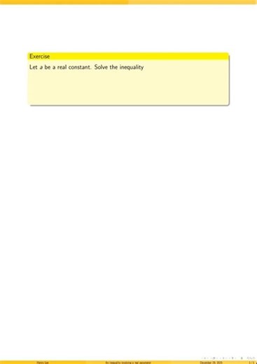 An inequality involving a rational function and a parameter #mathskillsdevelopment