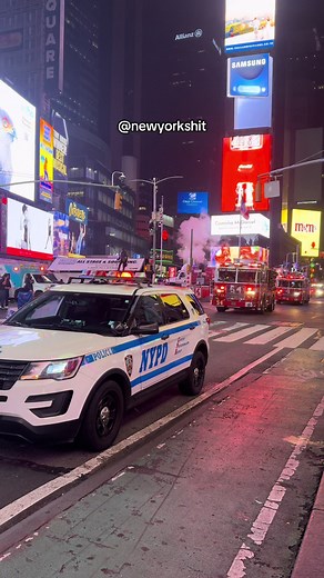 Emergency Vehicles in Times Square: NYC Response