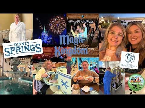 DISNEY VLOG 1: TRAVEL DAY, THEMED DINNER, SPA + MAGIC KINGDOM AFTER HOURS |vlog 322 #sistersaturday