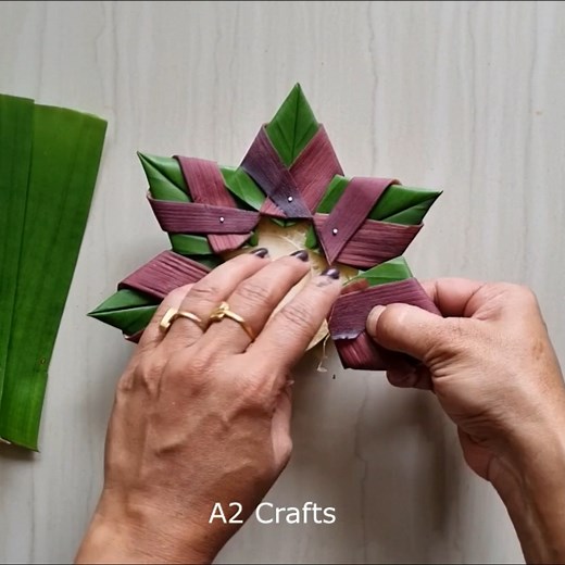 4.6M views · 15K reactions | Elegancy with Banana Leaf and Banana Flower 殺殺Try this 2 Beautiful Banana Leaf Decoration Ideas | A2 Crafts | Facebook