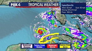2.4K views · 30 reactions | Latest NHC track for Eta shows the storm maintaining tropical storm strength over the next few days over the Gulf of Mexico, then starting to weaken toward the end of the week as it is exposed to increasing wind shear and dry air. | FOX 4 Weather | Facebook