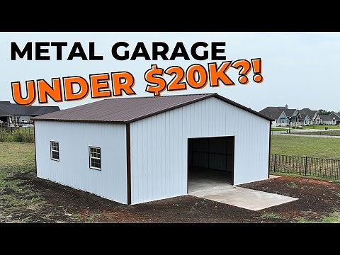 Texas Metal Buildings Under 20K | 30x30 Steel Garage Tour | WolfSteel Buildings
