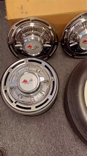 High Polished 59-60 Impala Hubcaps available. #chevyimpala #impala #impalass #lowrider #impalalife