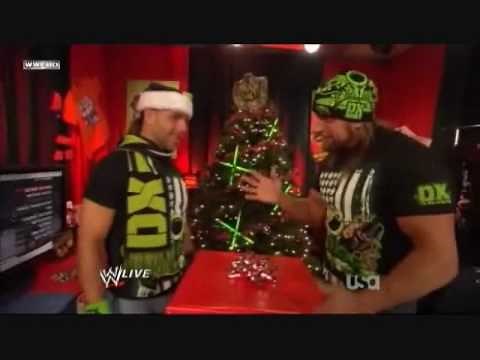 WWE RAW 12/07/2009: DX & Hornswoggle Backstage