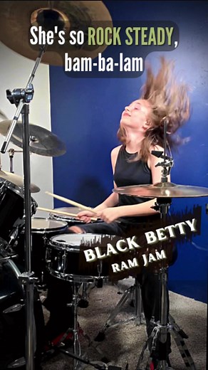 Ram Jam is a rock band that released albums in the 70’s but has music with relevance today. This song has such a fun beat to play and the rhythm just makes you have to move. Black Betty is a song originally on the self titled album named Ram Jam (1977). Playing well known and long living classic songs is something I make part of every day - it does the mind and body good! Thank you for your support! #Rock #Drums #Reels #Classic #Hard #Betty #BlackBetty #Cover #DrumCover #Drummer #Baterista #Bate