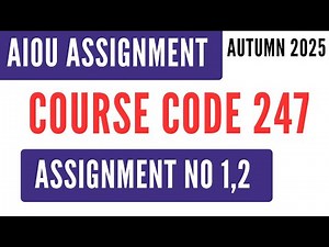 AIOU Code 247 Mathematics I (ریاضی اول) Solved Assignment No.1 & 2 Autumn 2025 | SSC AIOU