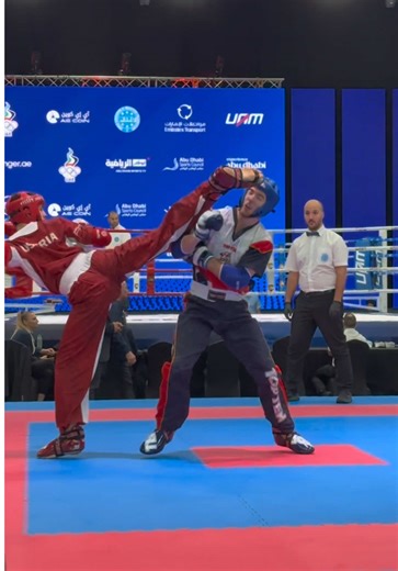 semi-finals for world games gold medalist Erik 😎 #wako #kickboxing #pointfighting #worldchampionships