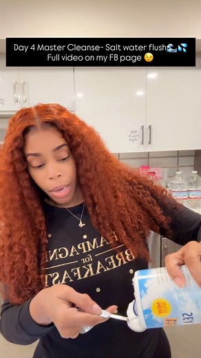 😭😭😭 #MasterCleanse Day 4 #SaltWaterFlush 🌊💦 | Sasha Chique