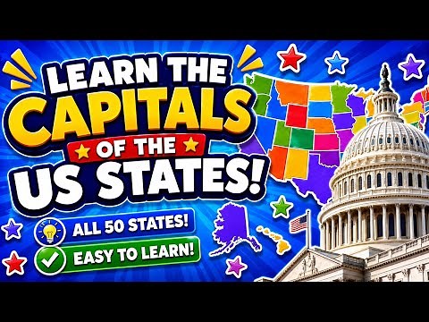 Learn All 50 U.S. States and Capitals | Flash Cards for Kids