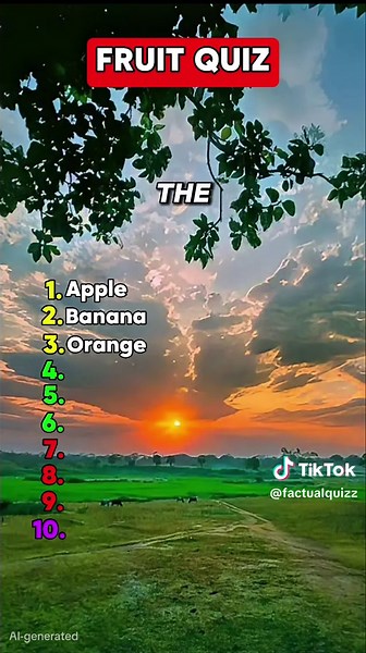 10 Fruit Quiz: Can You Name Them All?