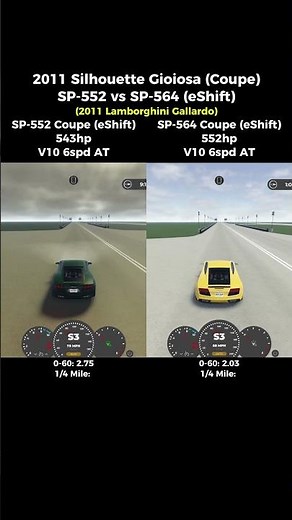 SP-552 vs SP-564 Lamborghini Gallardo Coupe (eShift) || Roblox Greenville Drag Race