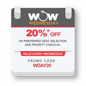 SpiceJet presents ‘Wow Wednesday’ – enjoy 20% on Preferred Seat Selection and Priority Check-in. Use promo code WDAY20. Hurry, the offer is for a limited period only. Know more here http://spicejet.com/ | FlySpiceJet