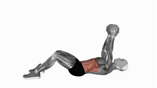Dumbbell Straight Arm Twisting Sit-up