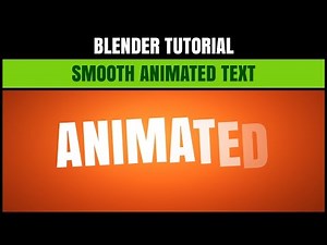 Blender Tutorial - How to make Smooth Animated Text That Fades In