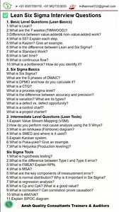 Lean Six Sigma Interview questions 02