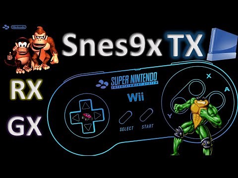 Nuevo Snes9x TX. El mejor desempeño para juegos de SNES en Wii. Además, últimas versiones RX y GX.