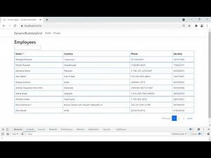 Asp.net core dynamic grid view using bootstrap
