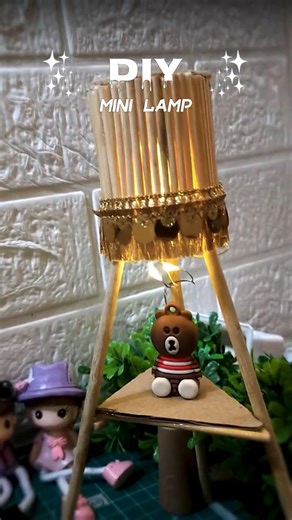 DIY Mini Lamp from Sticks ✨ | Easy Aesthetic Home Decor Idea 🪵💡 #shorts