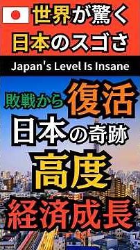 Japan's Miracle: Recovery from Defeat and High Economic Growth