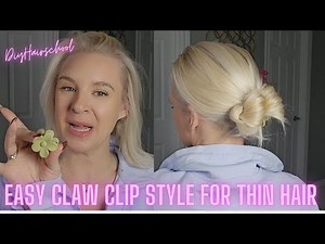 Easy Claw Clip Bun Tutorial for Thin Hair | Beginner Friendly, No Skill Needed