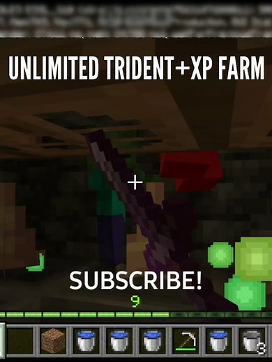 Trident+XP Farm in minecraft #shorts